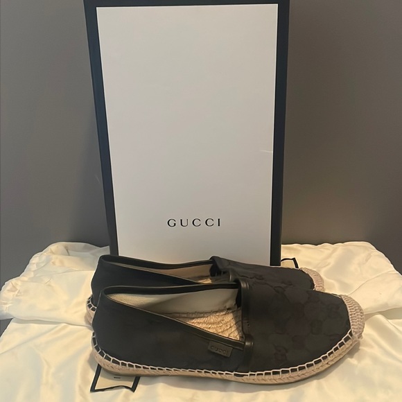 Black Gucci Espadrilles Size 6 - Picture 1 of 5